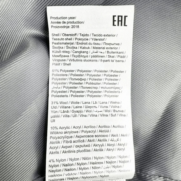 Vera Moda Rain Jacket Womens Size M Black Wool Belted Knee Length Hooded Outdoor - Picture 4 of 6